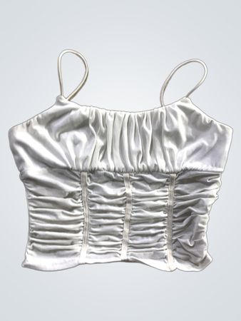 Princess Polly White Ruched Cami Top