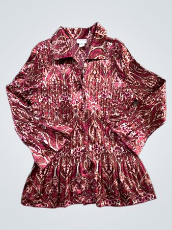 Jaclyn Smith Gedruckte Bluse