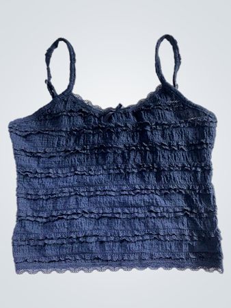 Unbranded Blau Rüschentop