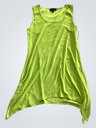 Slinky Brand Limettengrünes asymmetrisches Tanktop