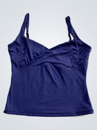 QINSEN Blaue Spaghettiträgershirt