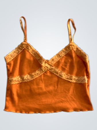 Orange Spitzenbesatz-Camisole
