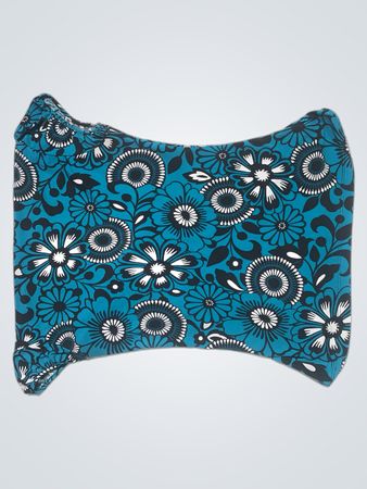 Blaues florales Badeoberteil