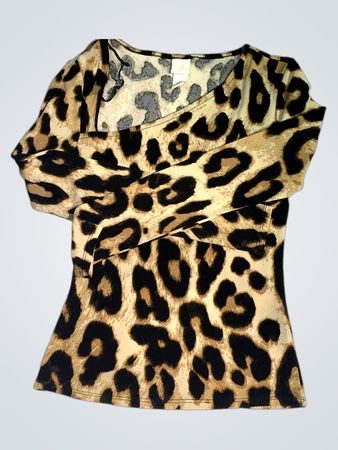 H&M Leopardprint Langarmoberteil