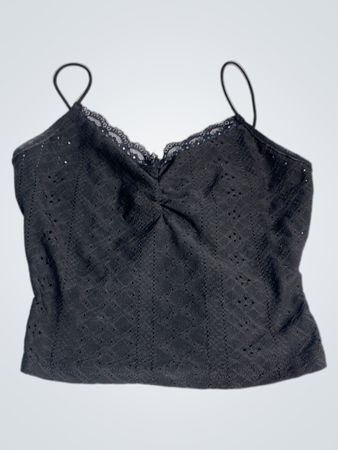Schwarzes Spitzen-Camisole