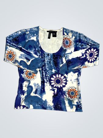 Michelle Nicole Langarm-Blumenmuster-Oberteil