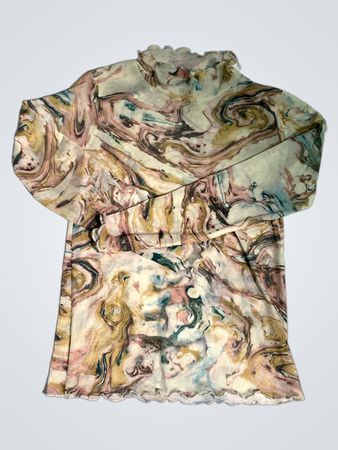 Bluse mit Marmor Muster