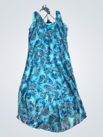 Blaues Paisley-Kleid