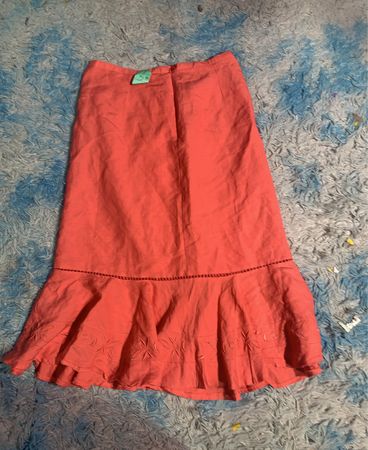 Giorgiana Damen Leinenmischung Rock