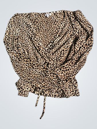 Love & Fire Leopardenmuster Langarmshirt