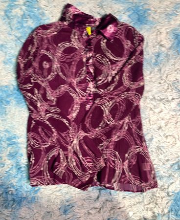 Hapt.9 lila gemusterte Bluse