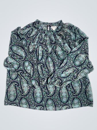 J. Crew Paisley Print Langarmbluse