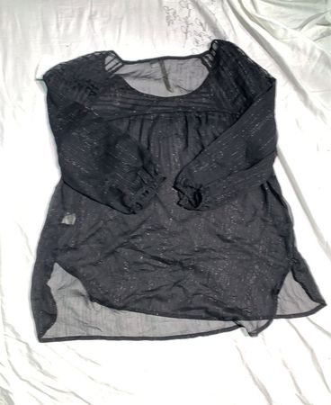 Lauren Conrad Schwarze Zarte Gestreifte Bluse
