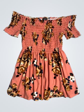 Rue 21 Off-the-Shoulder Floral Smocked Dress
