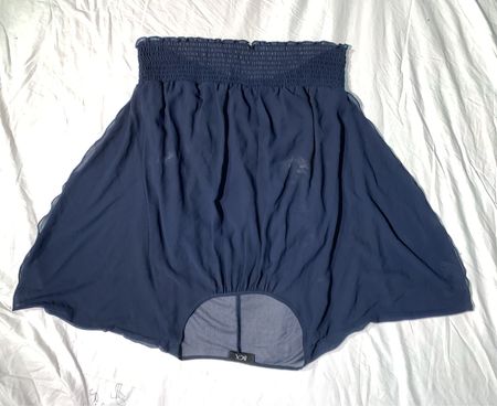 BCX Marineblau Geraffter Taillen Chiffonrock