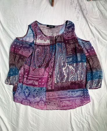 B.L.E.U. Patchwork Paisley Bluse