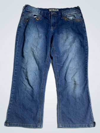 Urban Wear bestickte Bootcut-Jeans