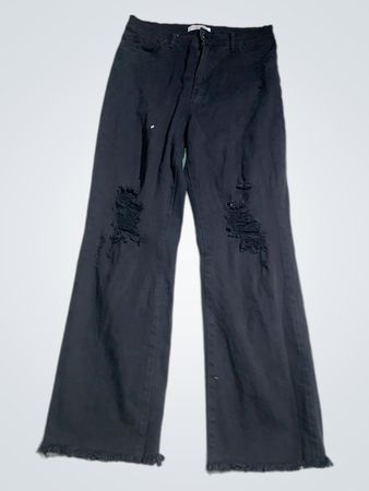 VIBRANT Distressed Flare Jeans