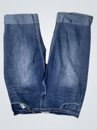 Viggo Damen blaue Denim Capri-Jeans