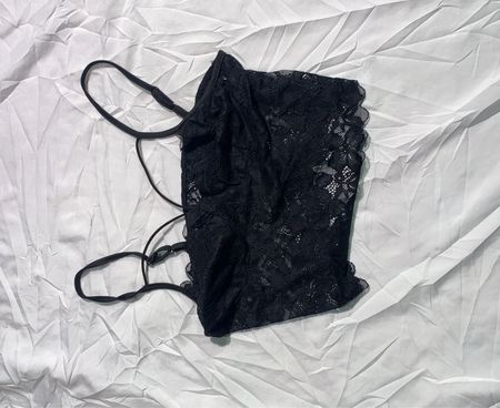 Schwarzer Spitzen-Bralette