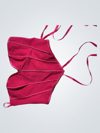 Rosa Korsett-Top mit Bändchen