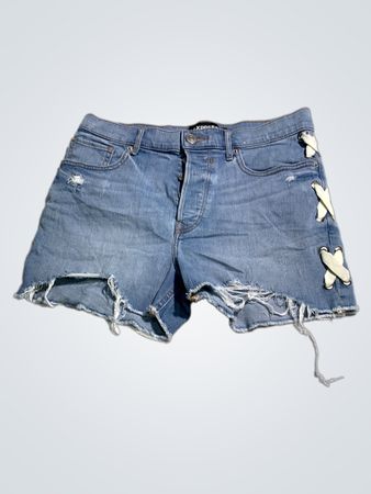 Express Jeansshorts mit Schnürdetail