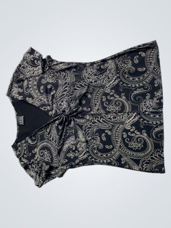 JKLA CALIFORNIA Schwarzes Paisley-Print Twist-Front-Top