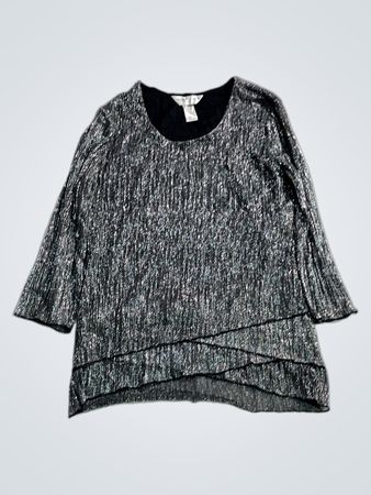 christopher & banks Petite Silver Sparkle Top
