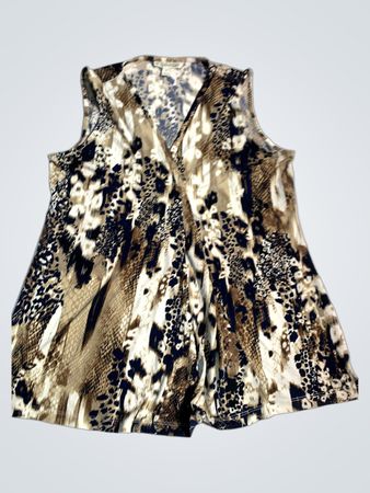 Dana Buchman Damen Bedrucktes Ärmelloses Top