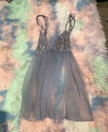 Transparente graue Babydoll-Unterwäsche
