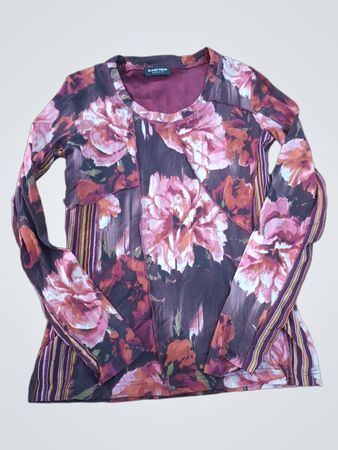 BLACKY DRESS BERLIN Oberteil mit Blumenmuster und langen Ärmeln