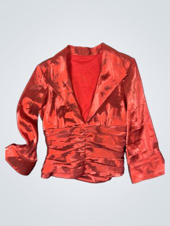 Red Satin Blazer