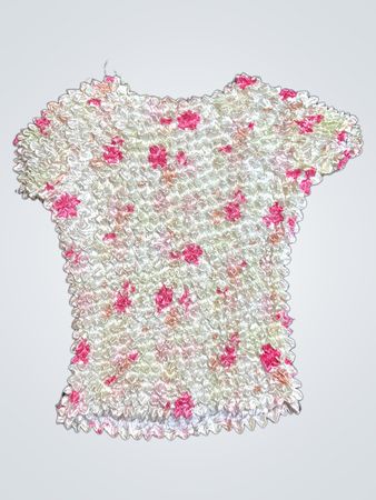 Floral Ruffled Short Sleeve Top
