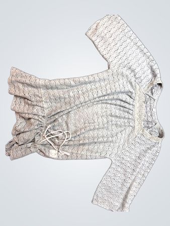 Gray Crochet Top