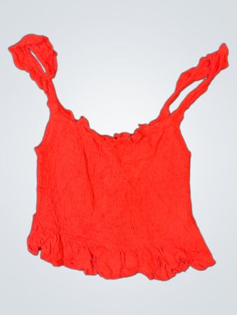 Red Ruffled Top