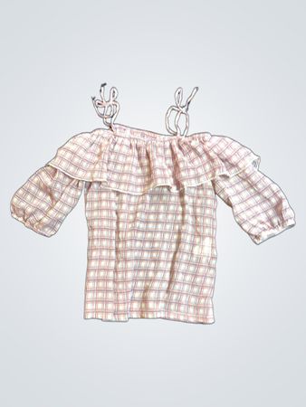 Plaid Off-The-Shoulder Top