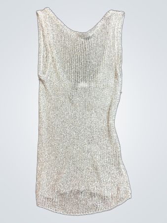 Silver Knit Tank Top