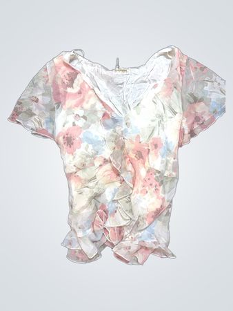 Blouse with Floral Pattern