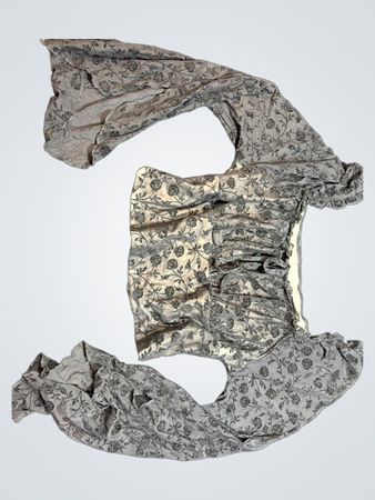 Gray Floral Top