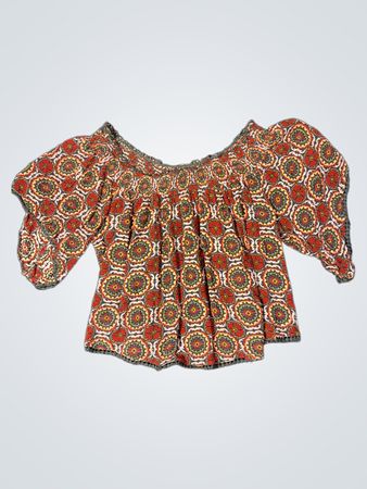 Zara Floral Off-Shoulder Blouse