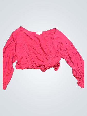Wildfox Red Wrap Blouse