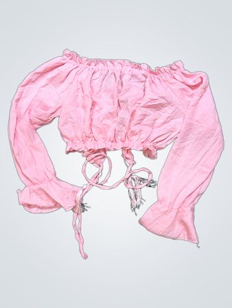 Pink Ruffled Blouse