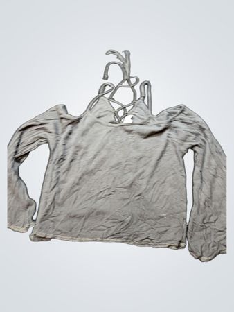 Gray Long-Sleeve Top