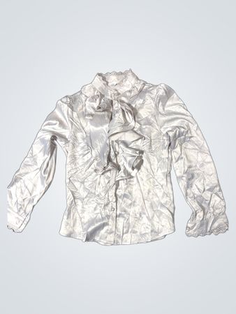 Silver Satin Blouse