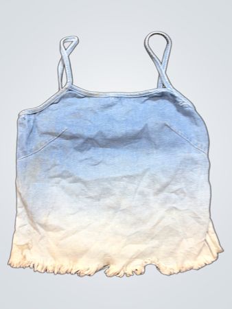Light Blue and White Ombre Tank Top