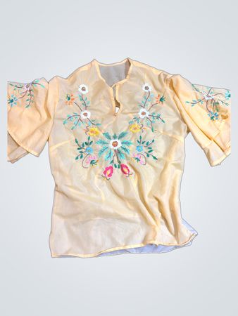 Yellow Embroidered Blouse