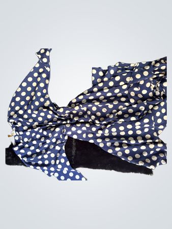 Blaues Pünktchen-Schal