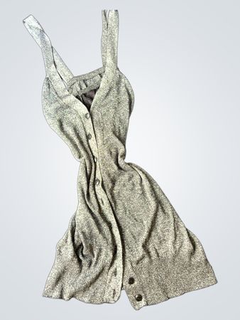 Graues gestricktes Tankkleid