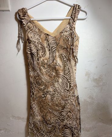 Schkörper Paisley-Print-Kleid mit Zebra-Akzenten