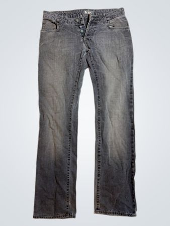 HI SLIO Herren Graue Denim Jeans
